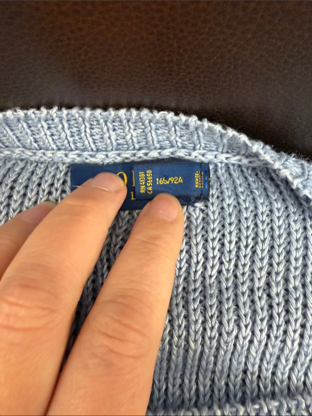 Polo by Ralph Lauren Pale Blue Men's Crewneck Sweater